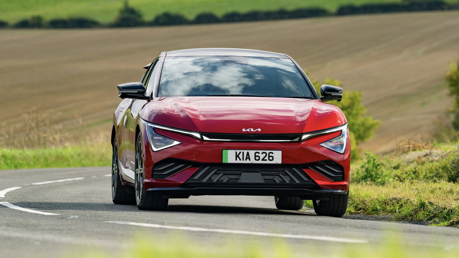 Kia EV6 - front, driving